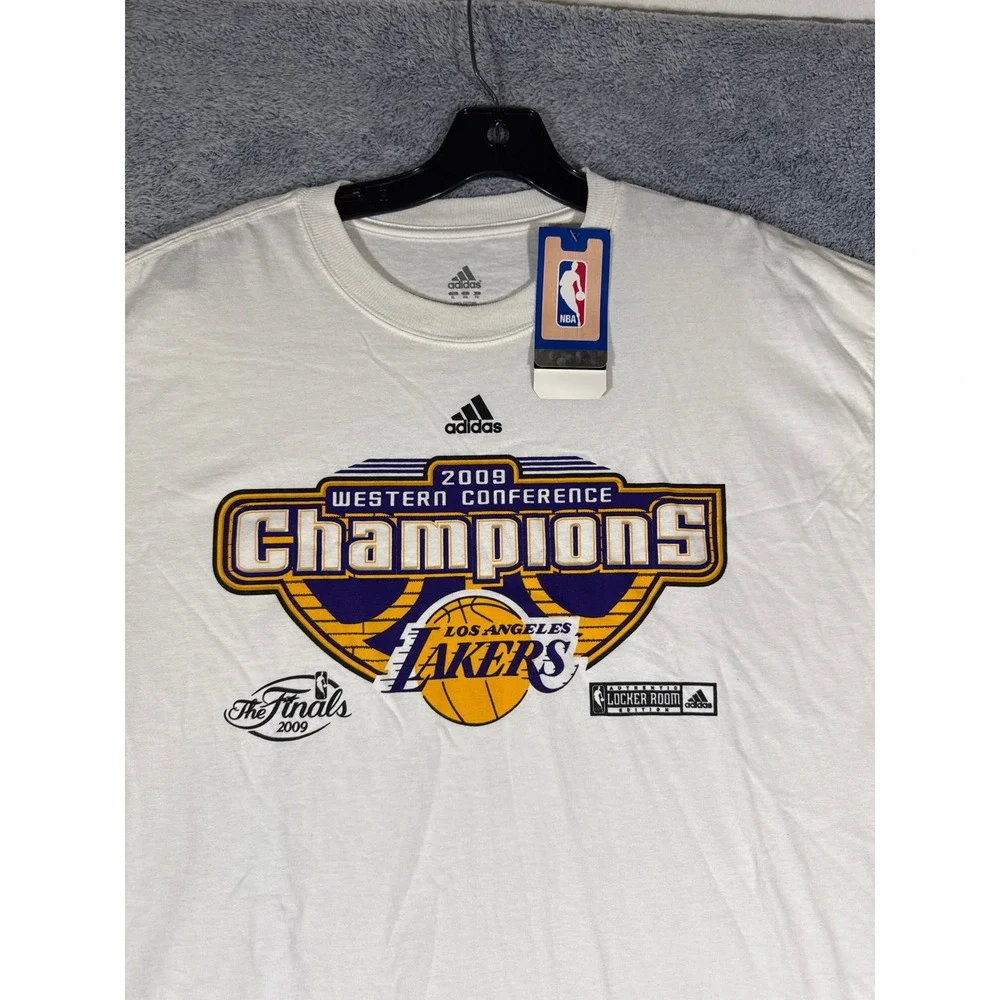 Adidas NBA Los Angeles Lakers 2009 Western Conference Champions‎ Shirt XL NEW